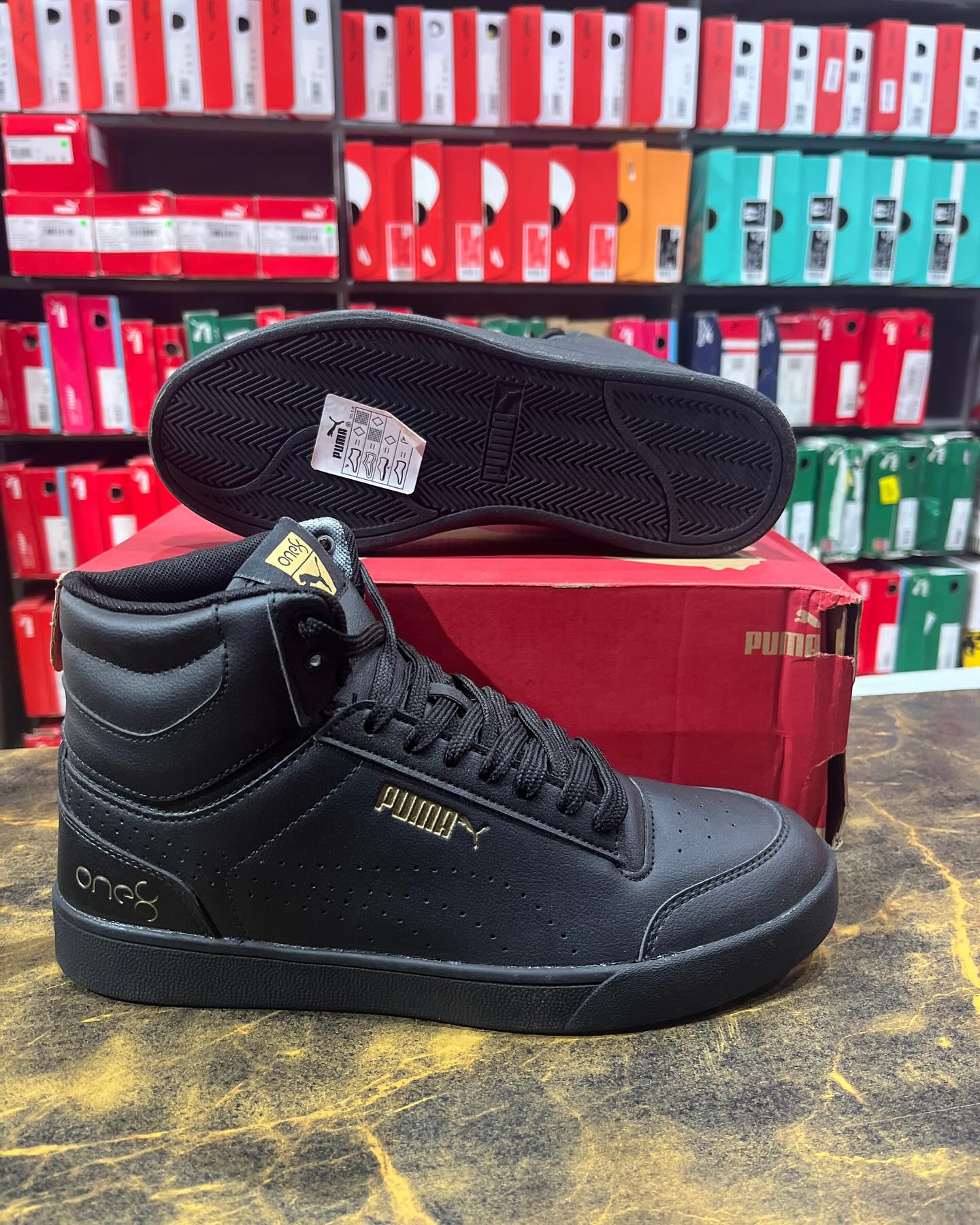 Puma x One8 Shuffle Mid Black - Smart Khareed