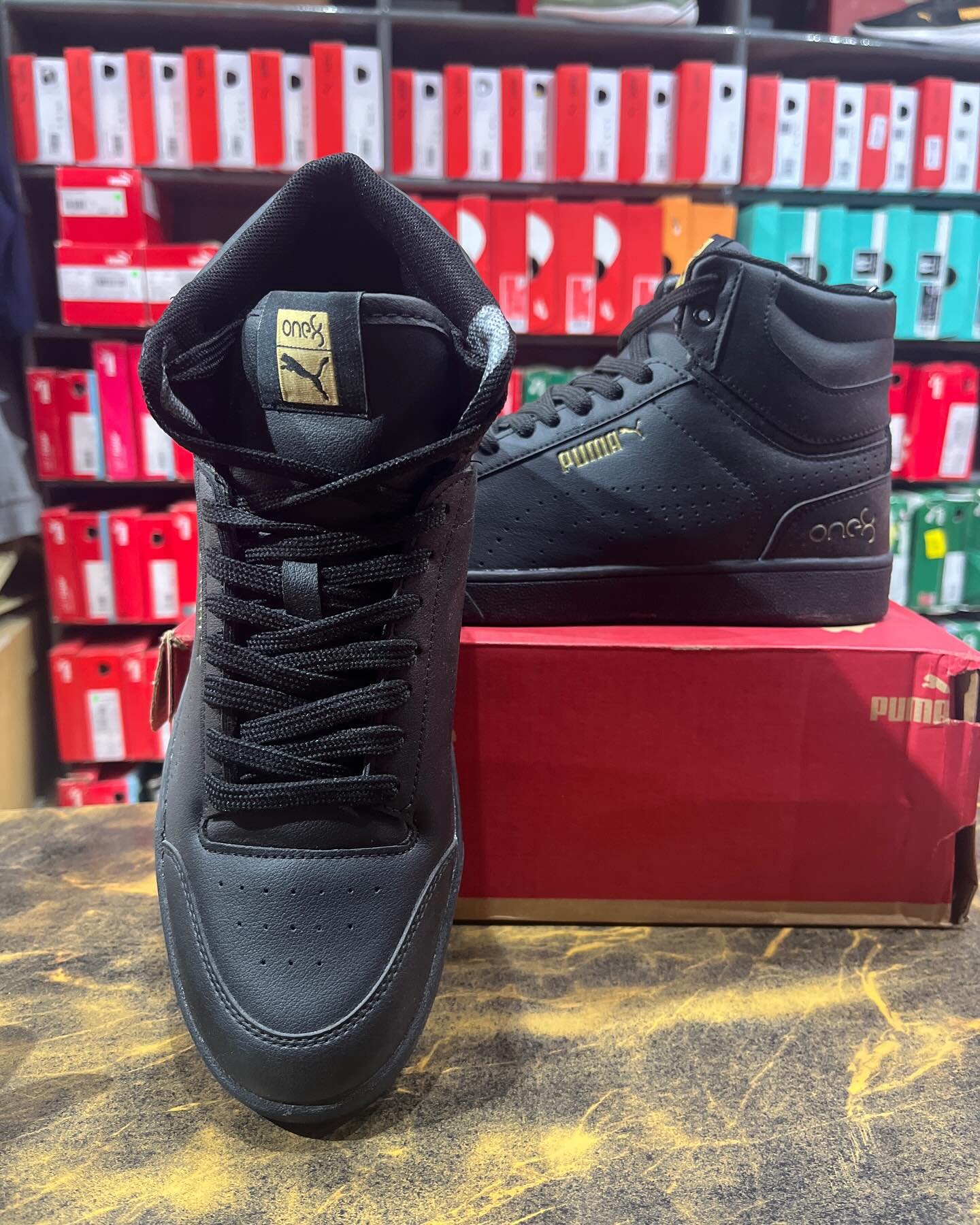 Puma x One8 Shuffle Mid Black - Smart Khareed