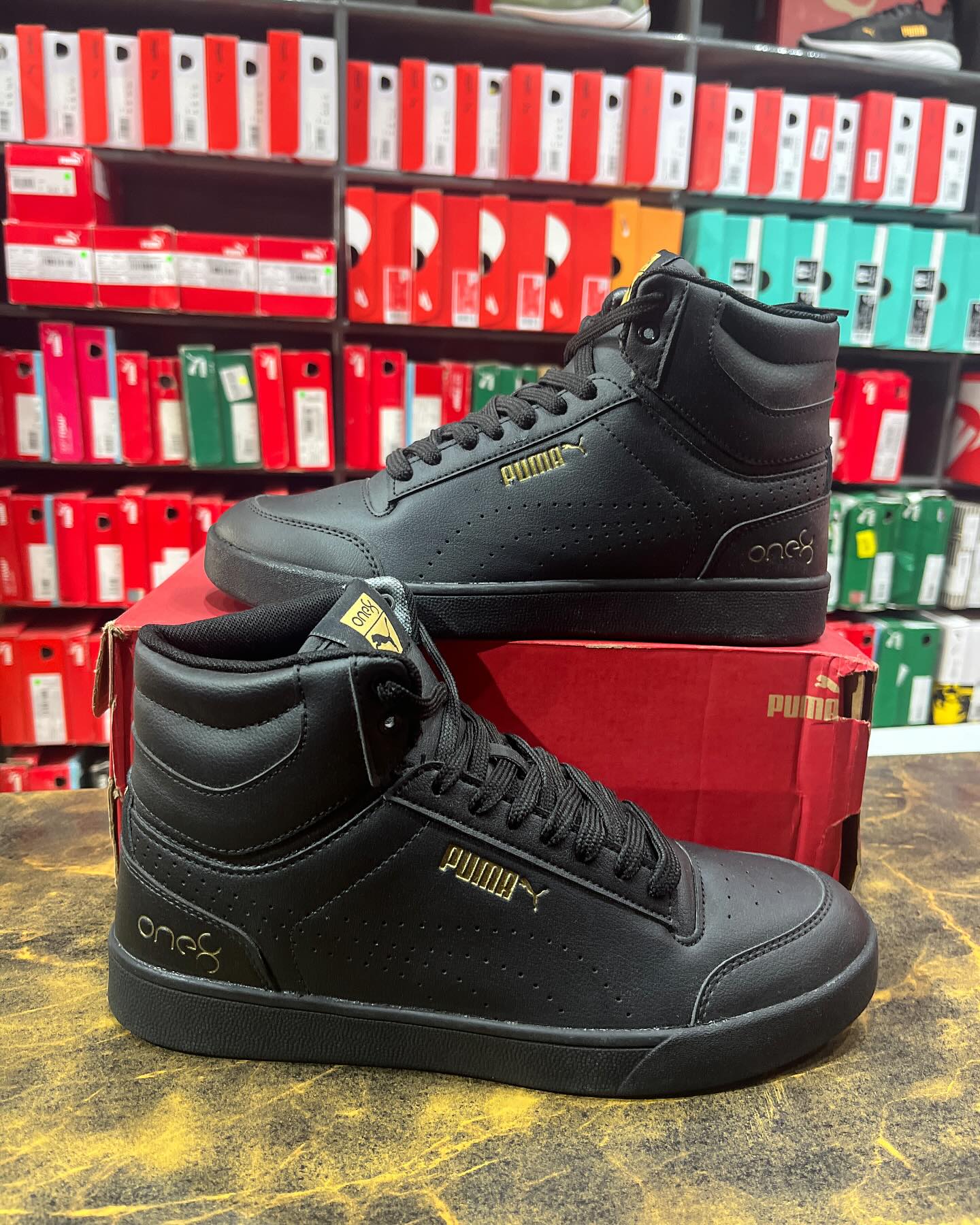 Puma x One8 Shuffle Mid Black - Smart Khareed
